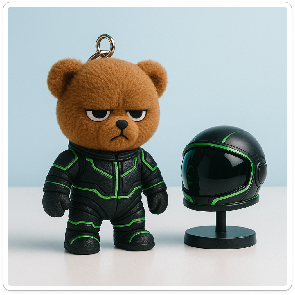 Grumpy Space Bear Black Stealth